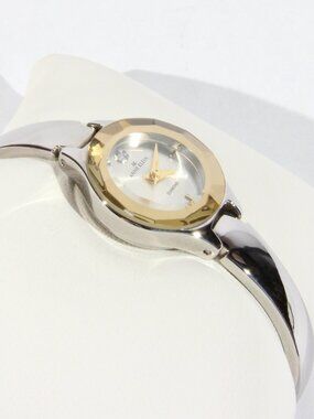 Anne Klein Silver and Gold Tone Diamond Accent Watch
